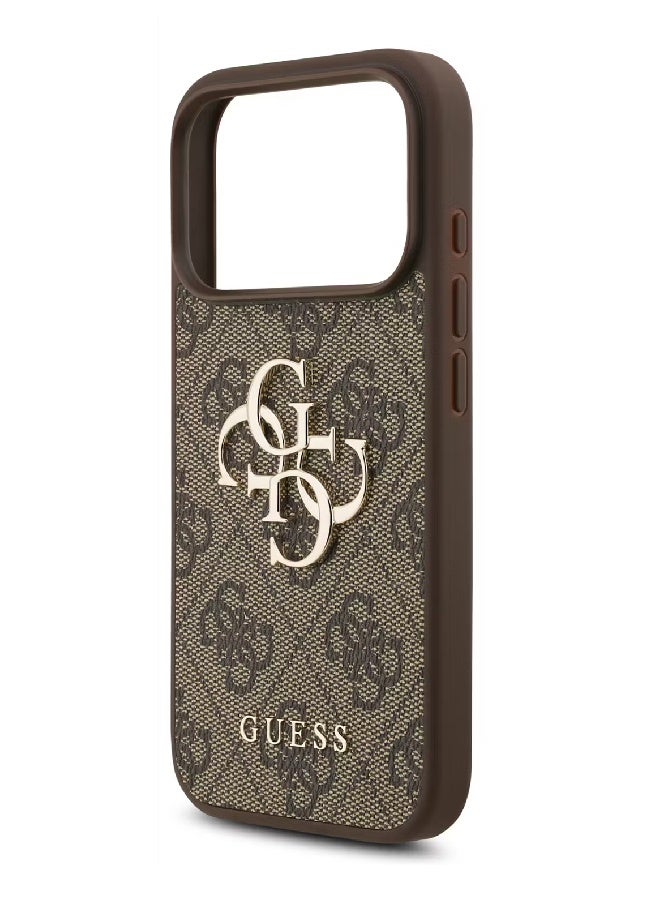 Guess PU Leather Case with Big 4G & Classic Logo for iPhone 17 Pro - Brown - Image 2